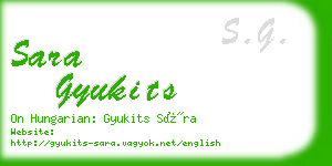 sara gyukits business card